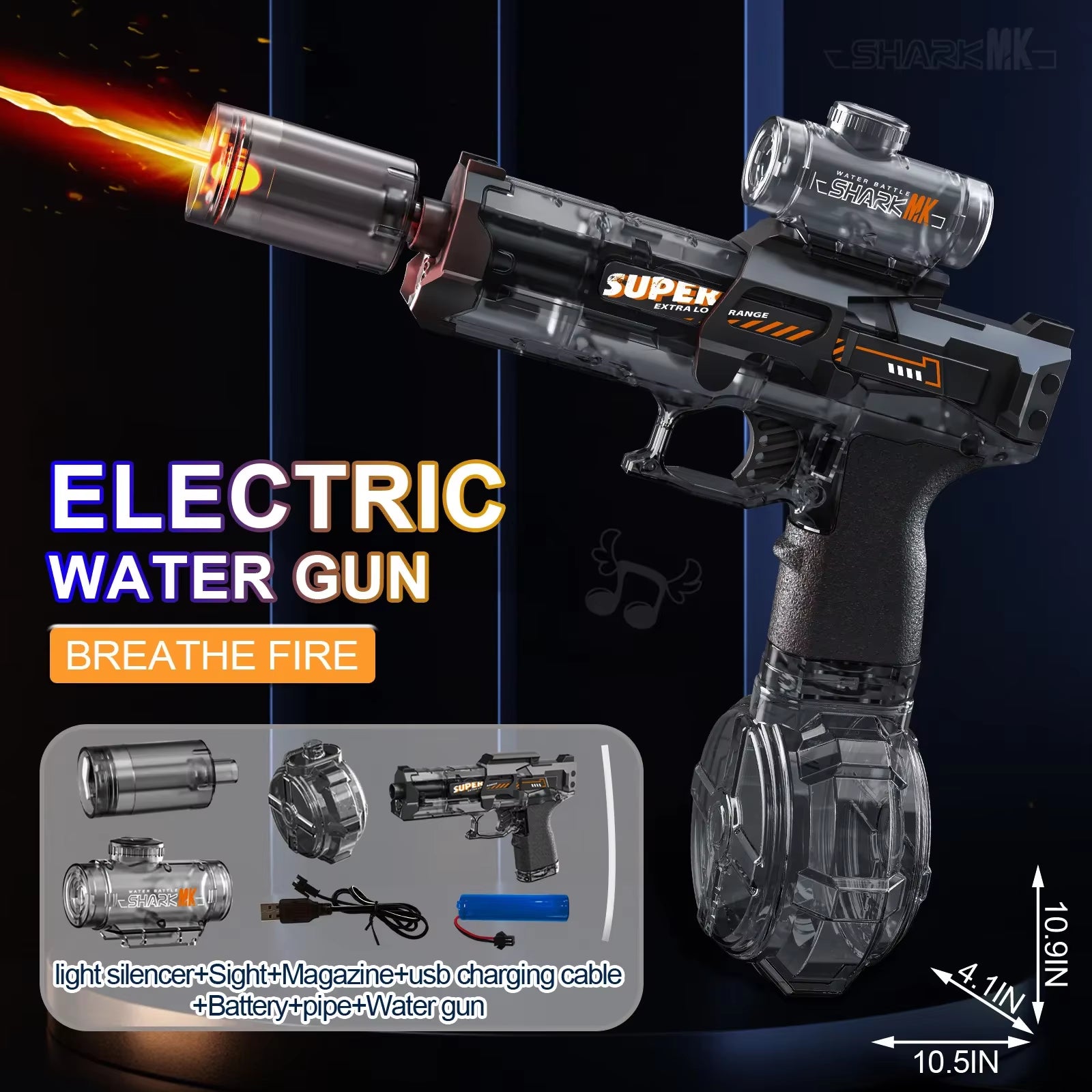 Light-Up Electric Water Gun - Automatic Sensor Water Pistol for Epic Summer Fun!