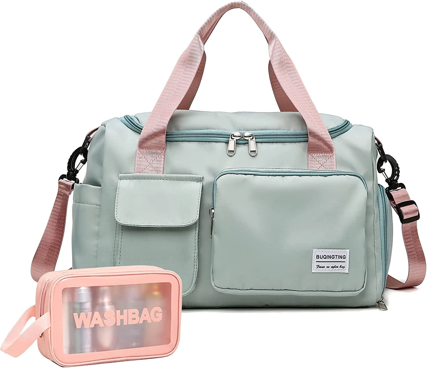 Stylish Waterproof Gym Bag for Women - Versatile Duffle with Shoe Compartment & Wet Pocket for Travel, Workouts, and Sports
