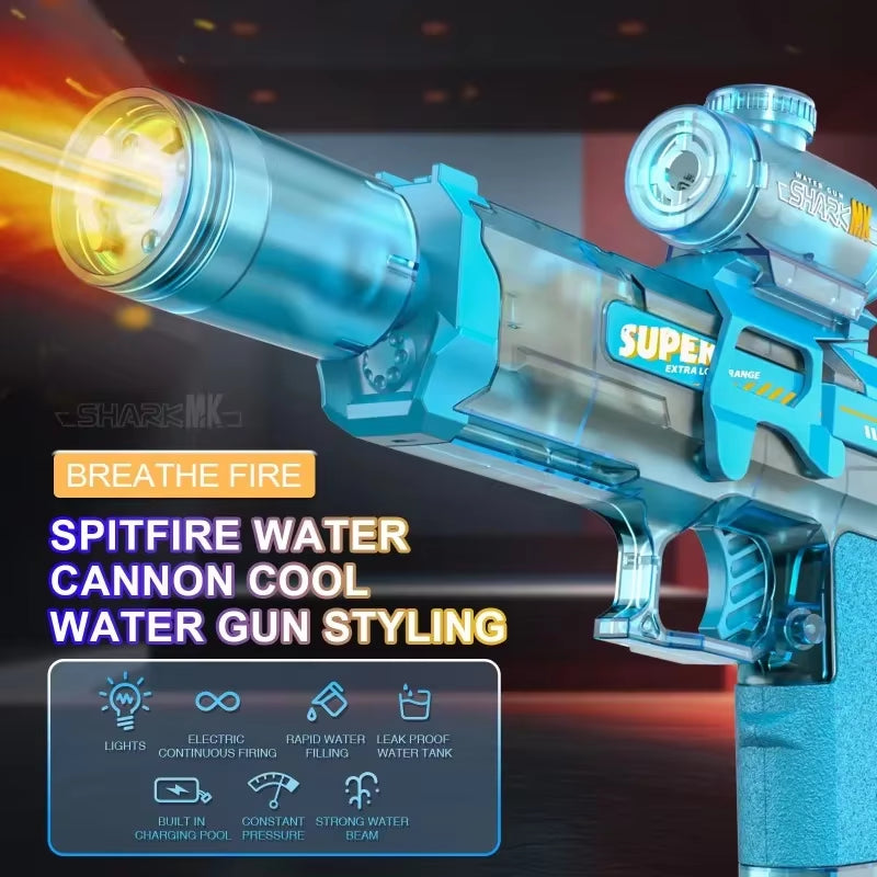 Light-Up Electric Water Gun - Automatic Sensor Water Pistol for Epic Summer Fun!