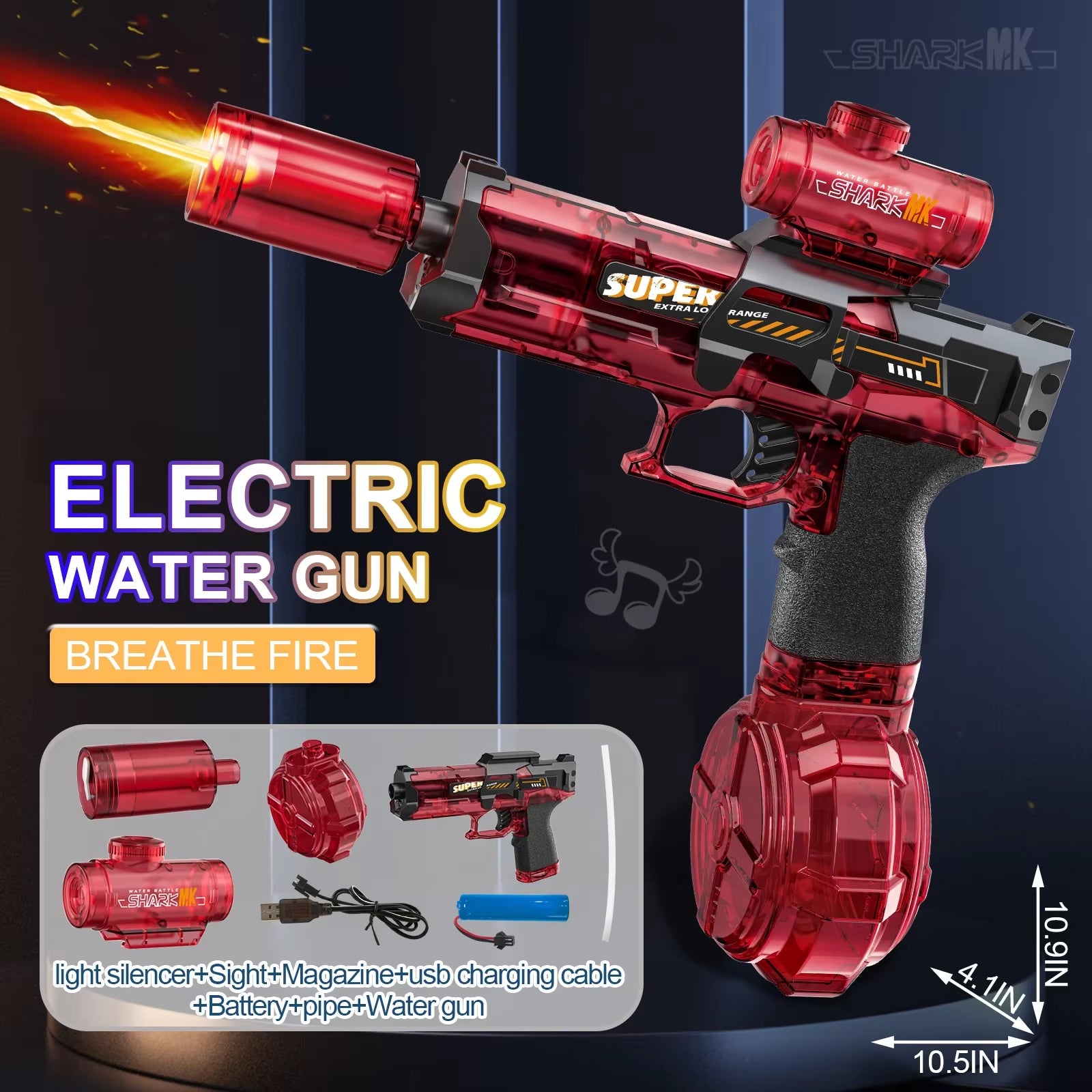 Light-Up Electric Water Gun - Automatic Sensor Water Pistol for Epic Summer Fun!
