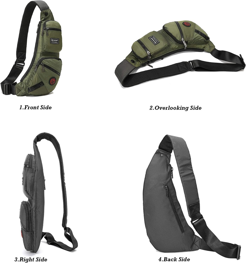 Sling Bag Chest Shoulder Backpack Crossbody Bags Casual Daypack 