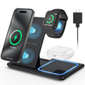 Ultimate 3-in-1 Wireless Charger Station - 18W Fast Charging for iPhone Pro Max/Plus, Compatible with Apple Watch