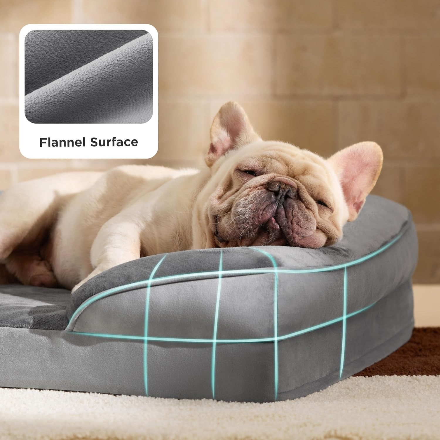 Orthopedic Dog Bed Medium Size Dogs -, Grey, 28"