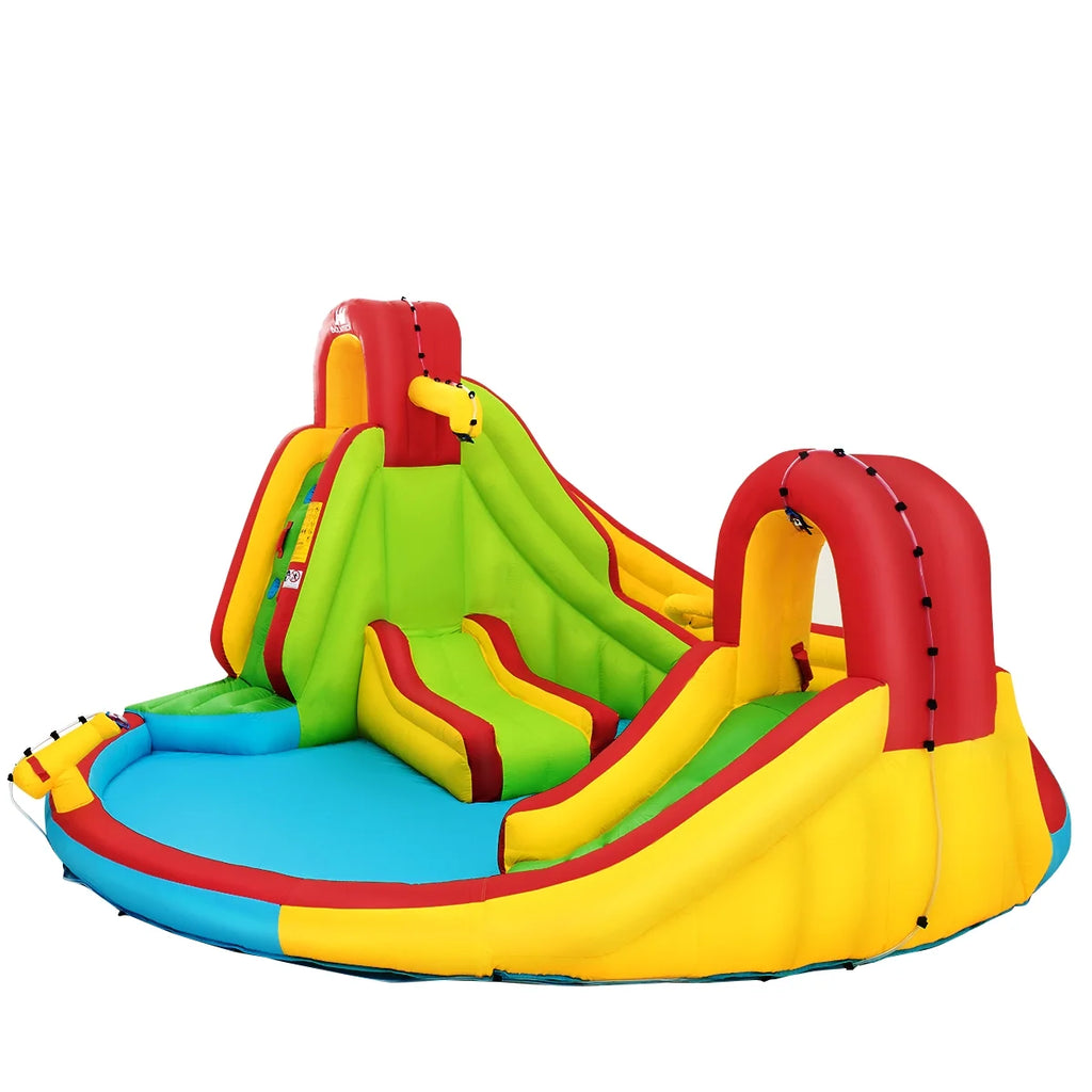 Ultimate Kids Inflatable Water Slide Bounce Park with Splash Pool, Water Cannon & 480W Blower - Fun for Ages 3-12!