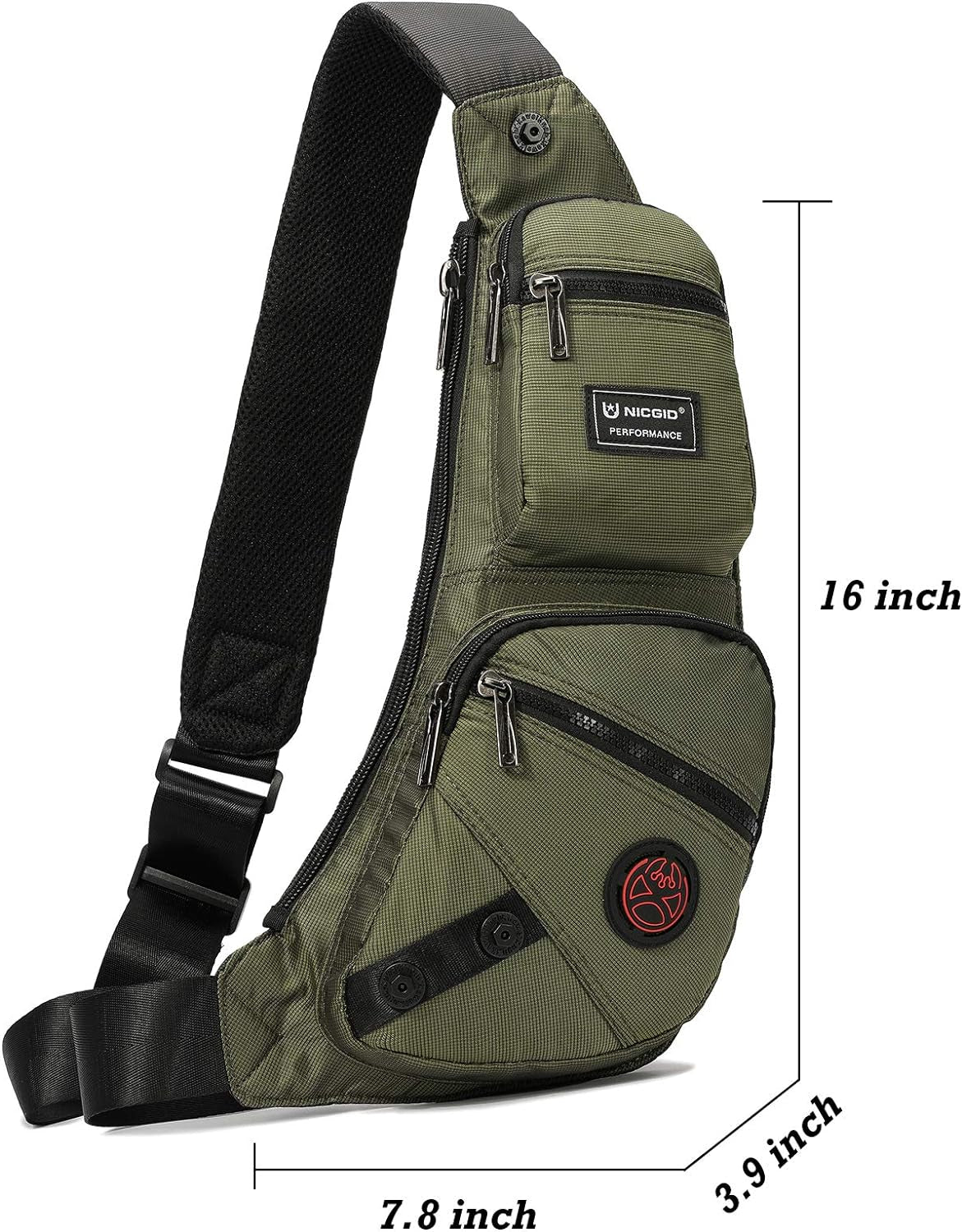 Sling Bag Chest Shoulder Backpack Crossbody Bags Casual Daypack 